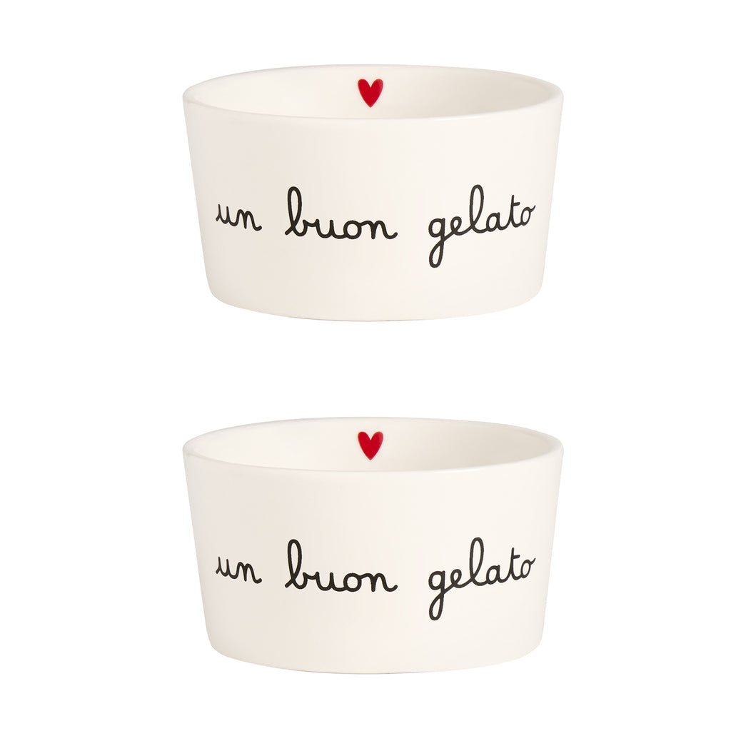 Set 2 coppette in gres "Un buon gelato" - Simple Day