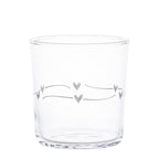 Set of 6 "Hearts Festoon" Water Glasses - Simple Day