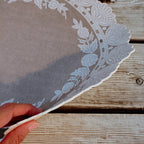 Tovaglietta vinile beige con decoro pizzo - Blanc Mariclò