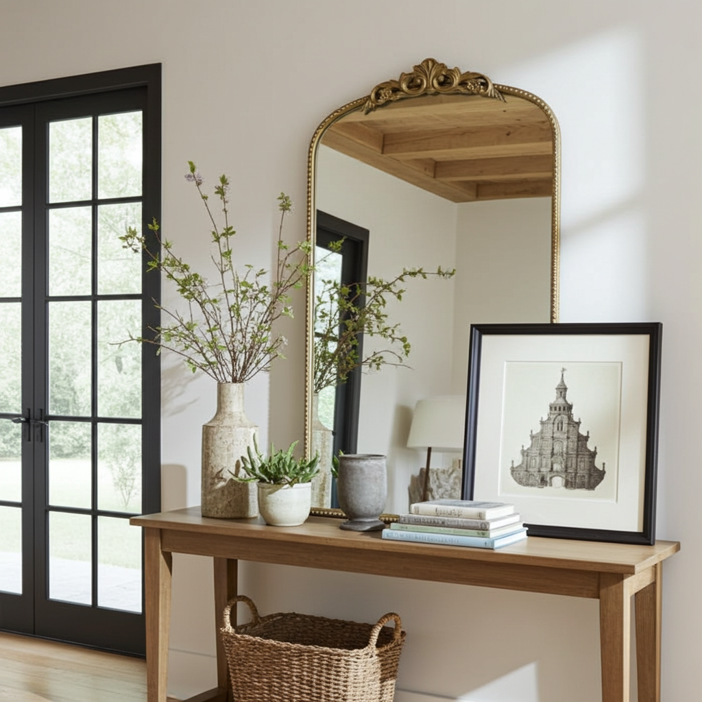 Specchio oro con decoro - Chic Antique