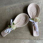 Baby Pink Heart Spoon Holder - Luxe Lodge