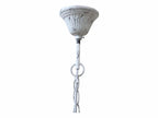 Small white pendant lamp with crystals - Chic Antique