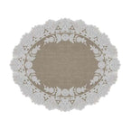 Tovaglietta vinile beige con decoro pizzo - Blanc Mariclò