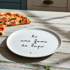 Piatto pizza "Ho una fame da lupo" - Simple Day
