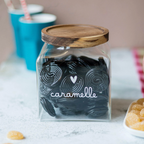 Barattolo in vetro "Caramelle" con tappo legno - Simple Day