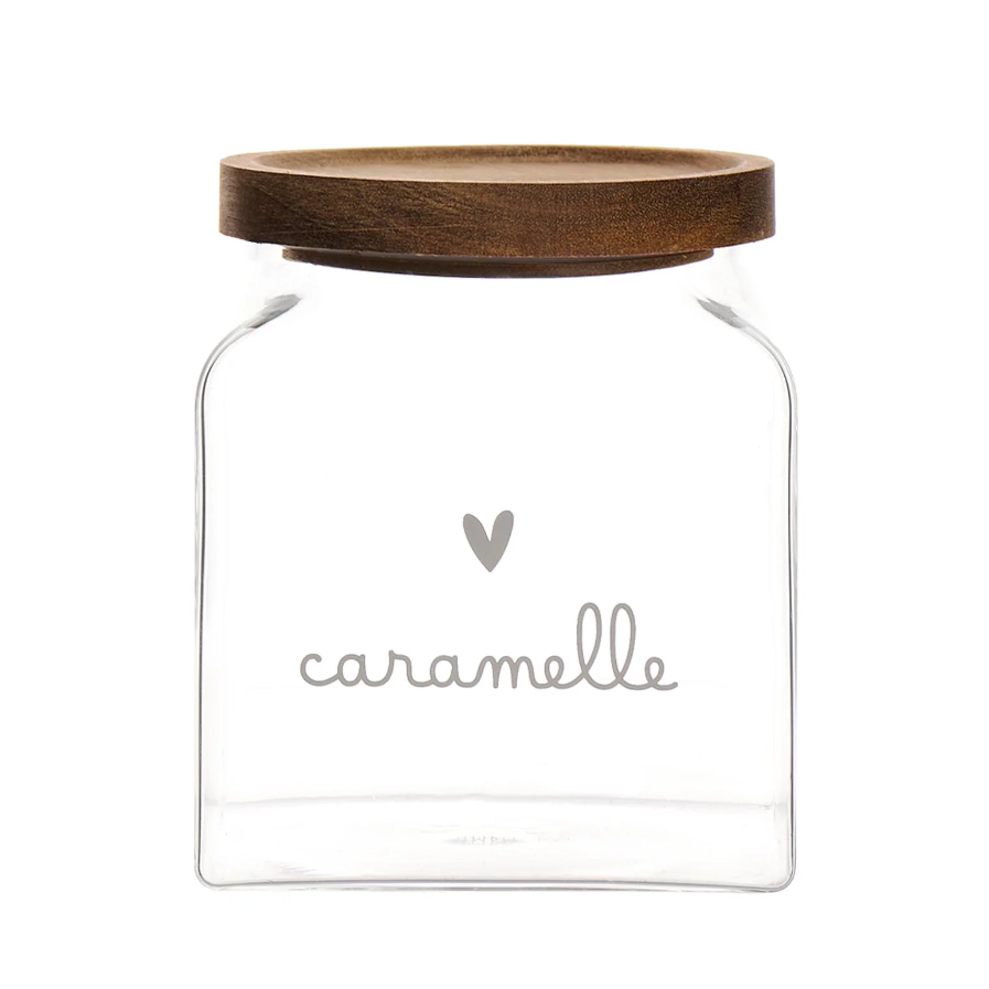 Barattolo in vetro "Caramelle" con tappo legno - Simple Day