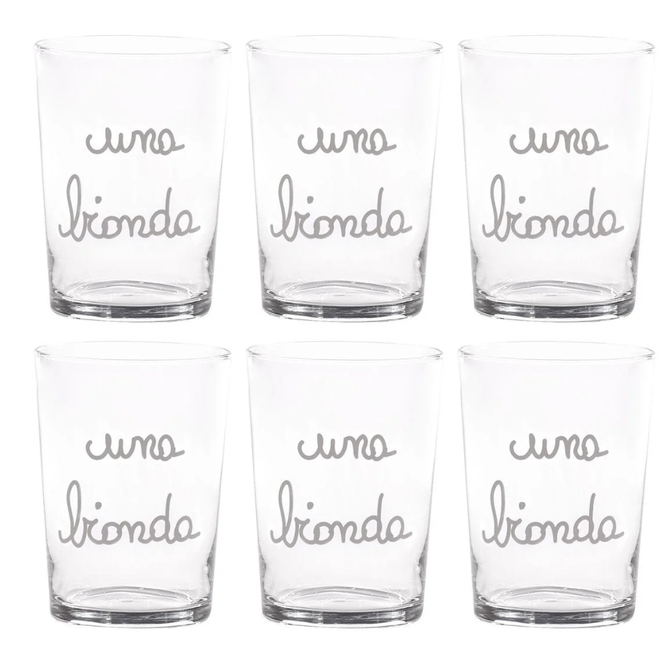 Set 6 Bicchieri birra "Una bionda" - Simple Day