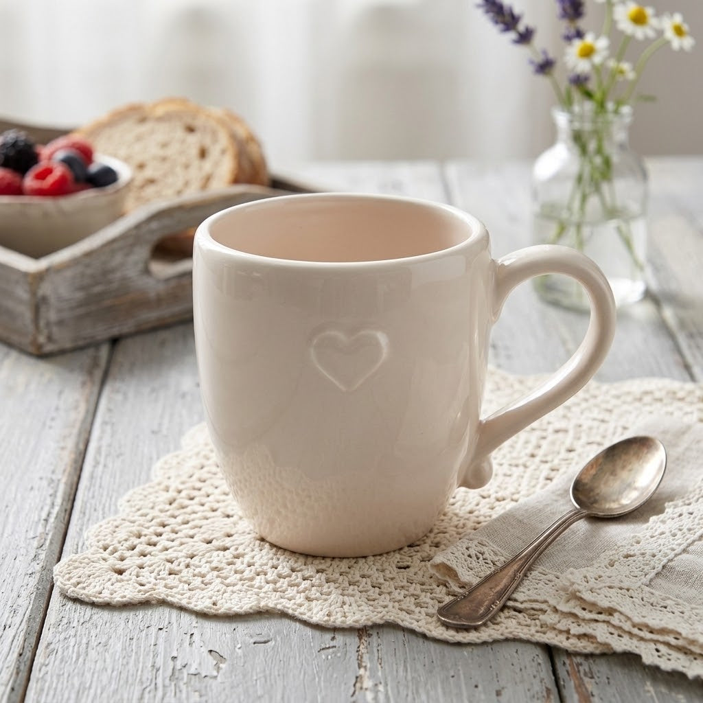 Tazza mug in ceramica rosa baby - Luxe Lodge