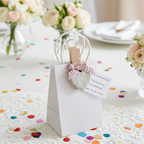 Handmade ceramic biscuit-decorated peg for package closure - 10x5cm