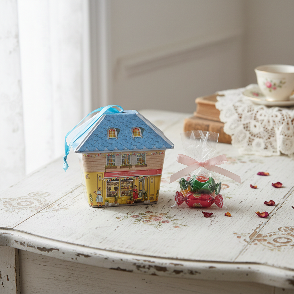 Scatola di latta Mini casetta Chocolaterie - StyleBox