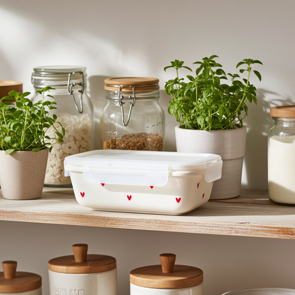 Contenitore M "Cuori rossi" - Simple Day