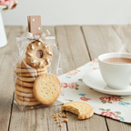 Handmade ceramic biscuit-decorated peg for package closure - 10x5cm