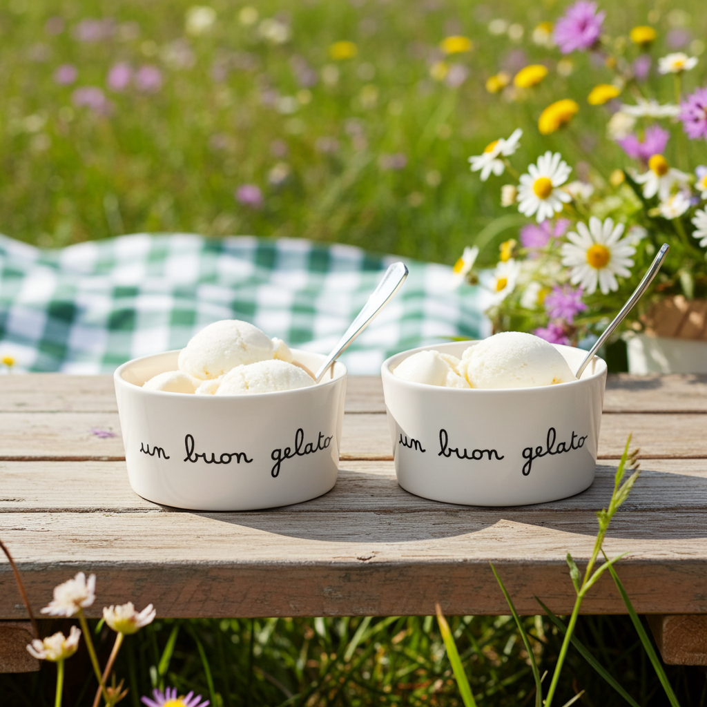 Set 2 coppette in gres "Un buon gelato" - Simple Day
