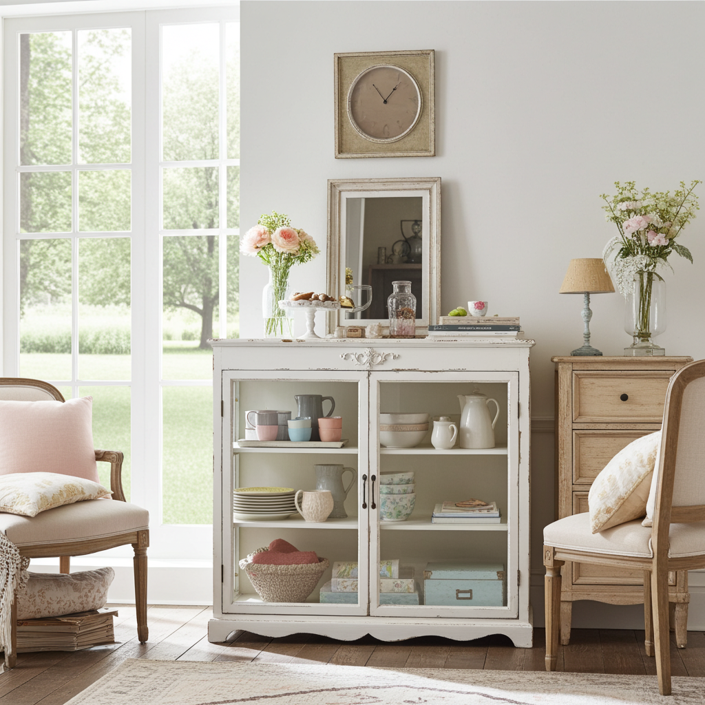 Vetrinetta bianco antico - Chic Antique