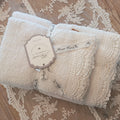 White lace face and guest towel set - Blanc Mariclò