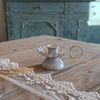 White candle holder with handle