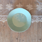 Aqua green plate set: 6 flat plates + 6 soup plates + 6 dessert plates