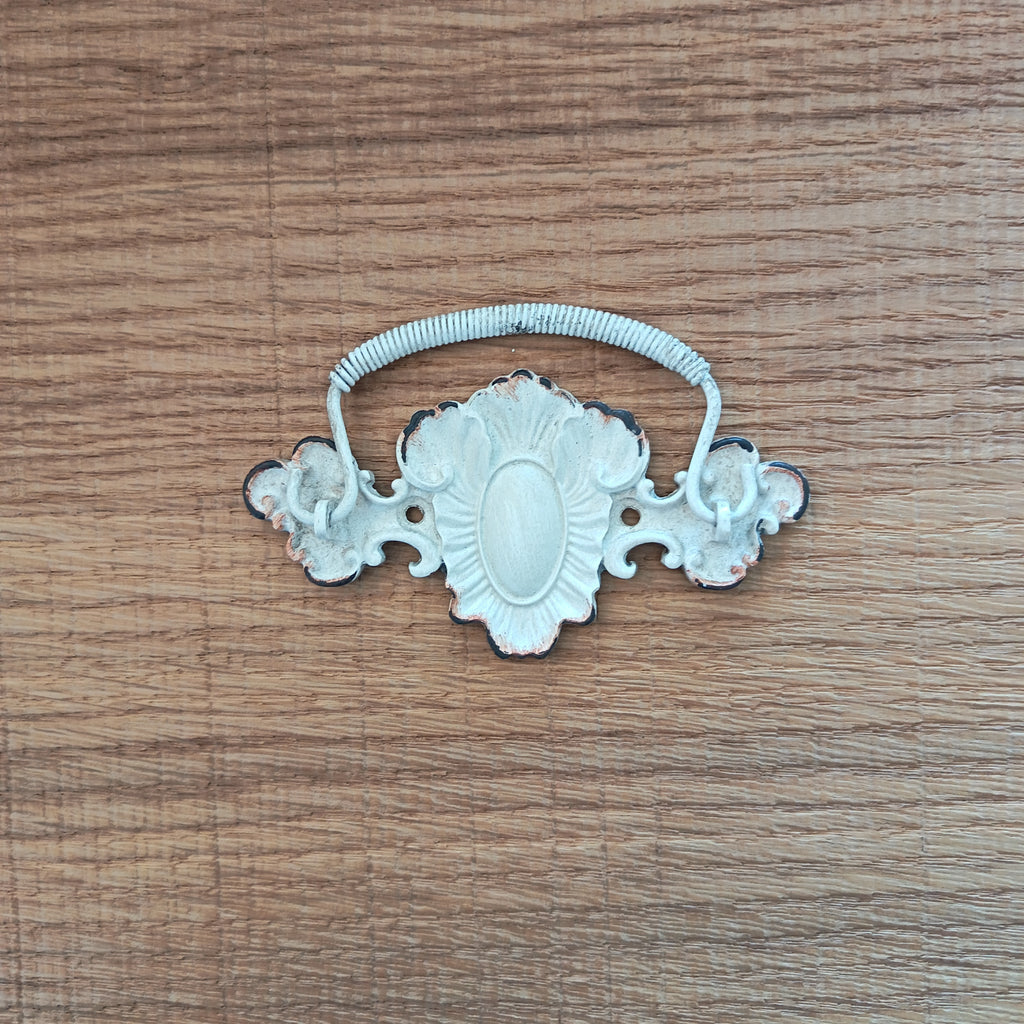 Antique cream white furniture handle