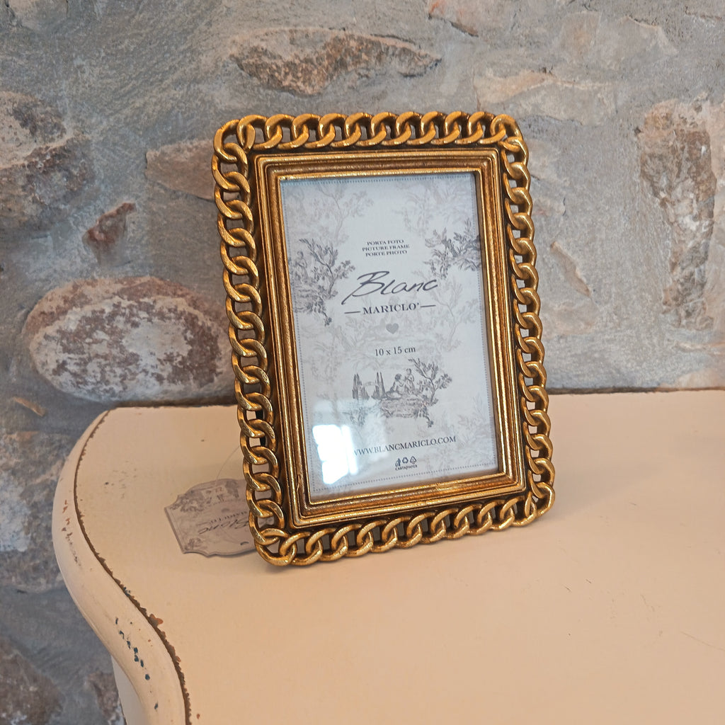 Cornice a catena oro - Blanc Mariclò