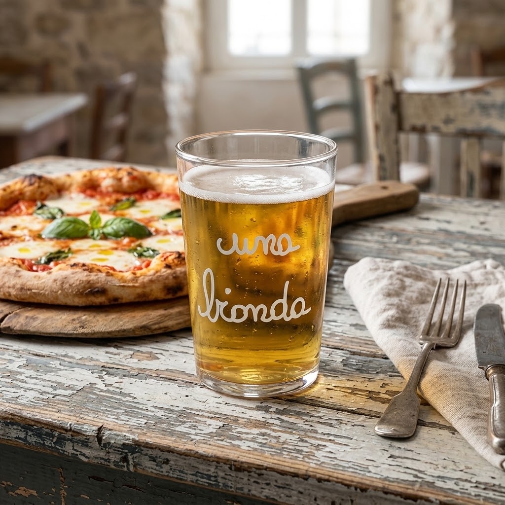 Set of 6 "Una bionda" beer glasses - Simple Day