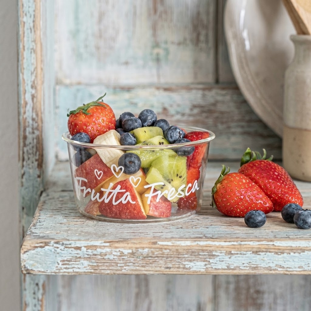 Set of 2 "Fresh Fruit" glass bowls - Simple Day