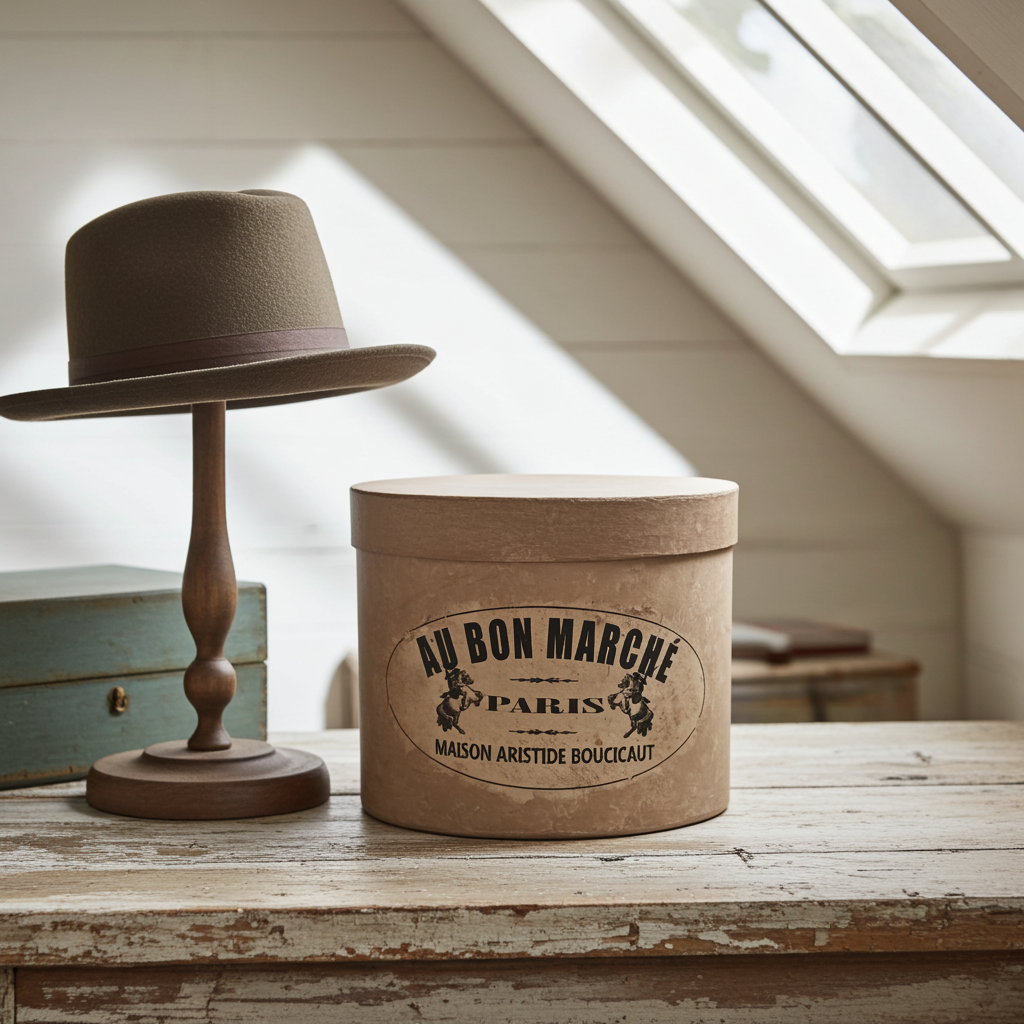 Hand-painted hatbox - S 15cm / M 20cm / L 25cm