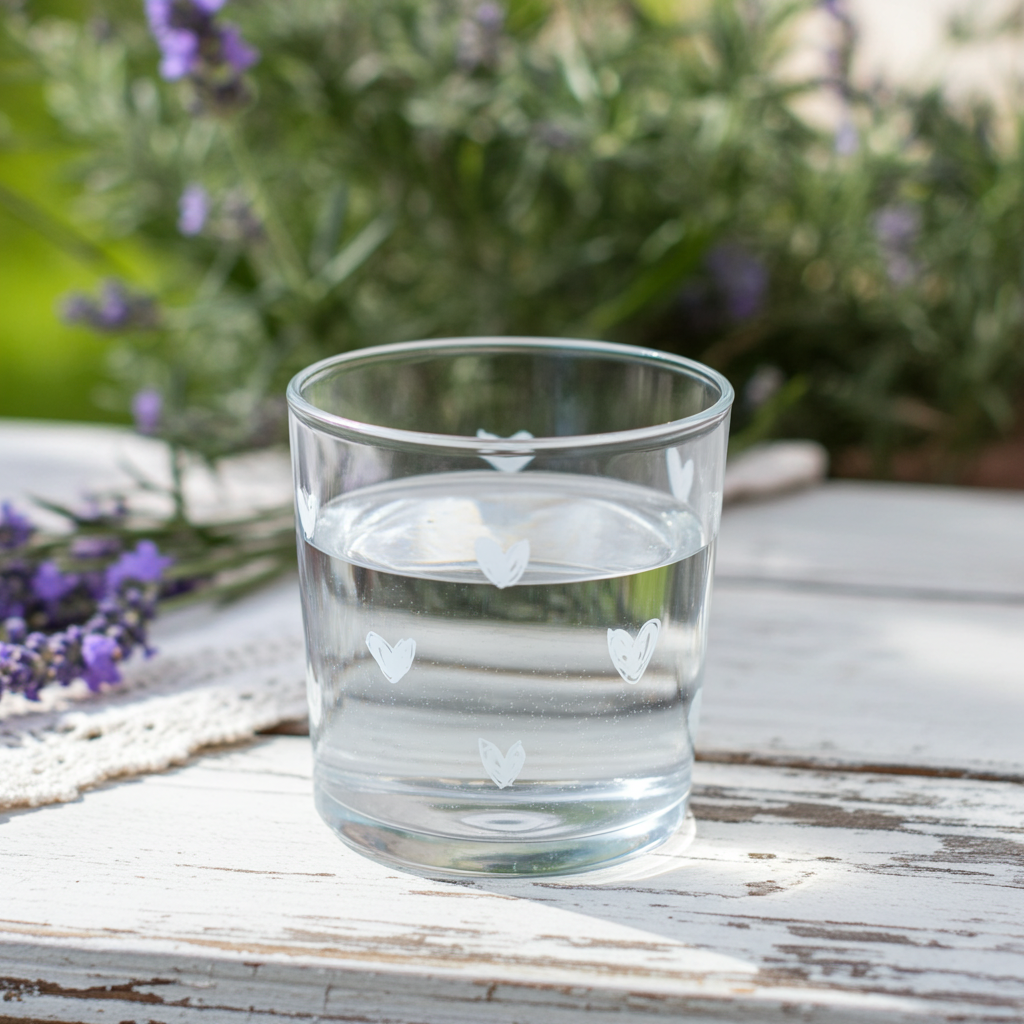 Set 6 bicchieri acqua "Cuori" - Simple Day