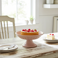 Alzatina per dolci in ceramica stondata