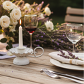 White candle holder with handle