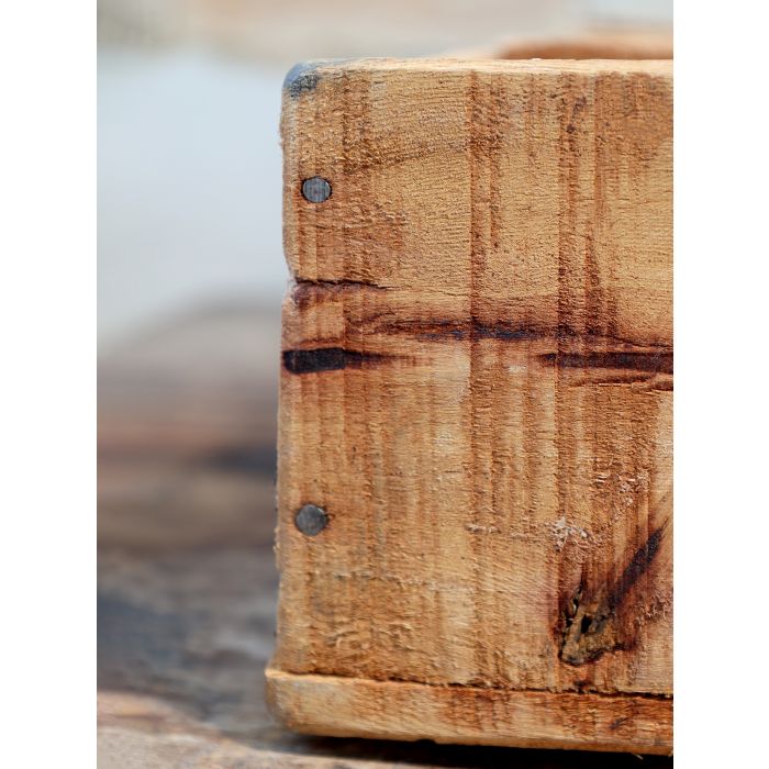 Mensola da parete o da appoggio con 12 scomparti in legno antico - Chic Antique