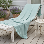 Telo mare nido d'ape in cotone con frappa in diversi colori - L'Atelier 17