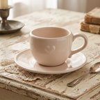 Tazza caffè con piattino rosa baby - Luxe Lodge