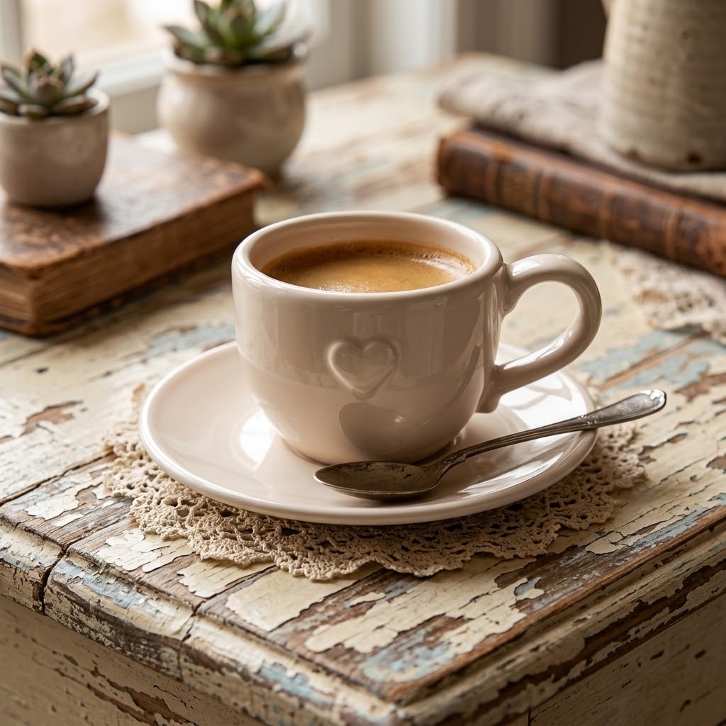 Tazza caffè con piattino rosa baby - Luxe Lodge