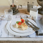 18-piece "Belle Epoque" dinner set: 6 soup plates, 6 dinner plates, 6 dessert plates, and fabric clouds.