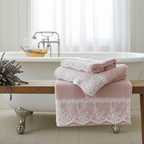 Coppia spugna viso e ospite Monique con pizzo - L'Atelier 17