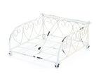 White Metal Napkin Holder with Lock - Cloth Clouds