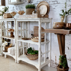 Tavolino bianco anticato - Chic Antique