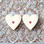 Set 2 piattini cuore rosso - Simple Day