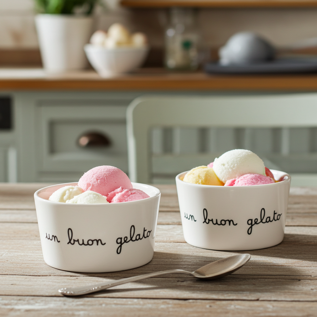 Set 2 coppette in gres "Un buon gelato" - Simple Day