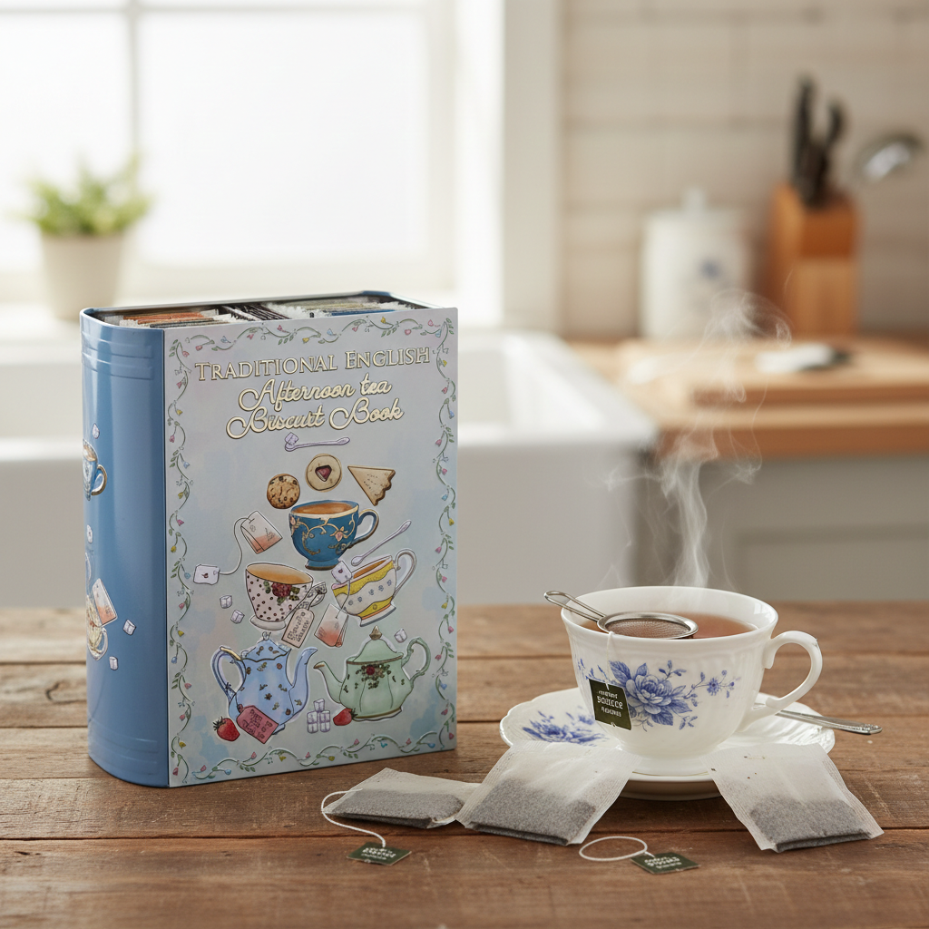 Scatola di latta Libro grande "Afternoon Tea Book" - StyleBox