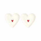 Set 2 piattini cuore rosso - Simple Day
