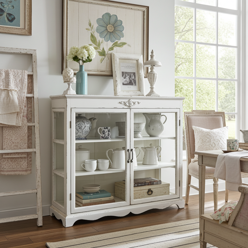 Vetrinetta bianco antico - Chic Antique