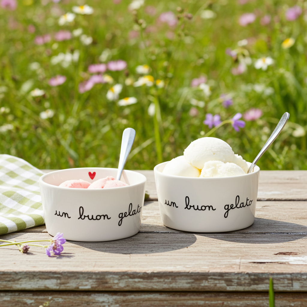 Set 2 coppette in gres "Un buon gelato" - Simple Day
