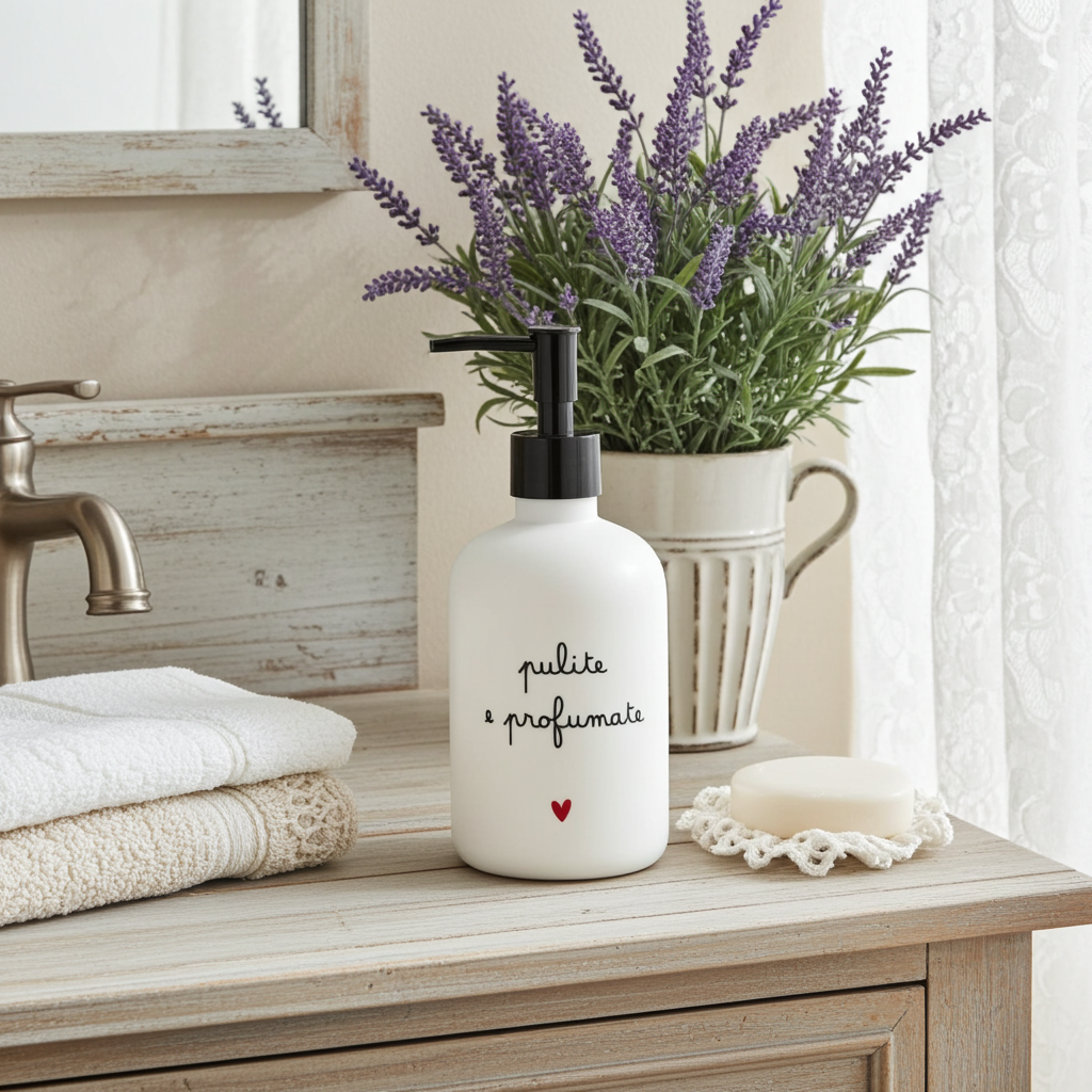 Dispenser bianco "Pulite e profumate" - Simple Day
