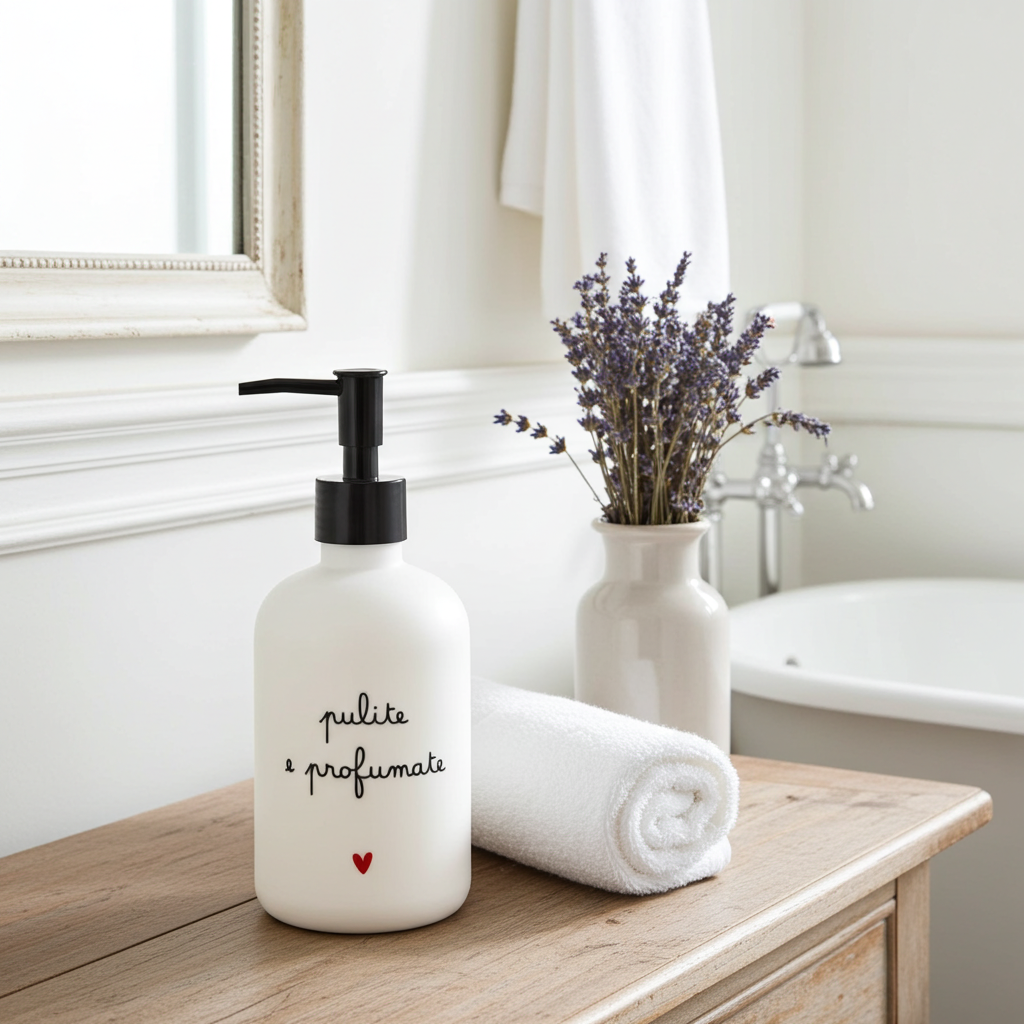 Dispenser bianco "Pulite e profumate" - Simple Day