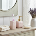 Dispenser + Porta spazzolino Rosa tenue - Luxe Lodge