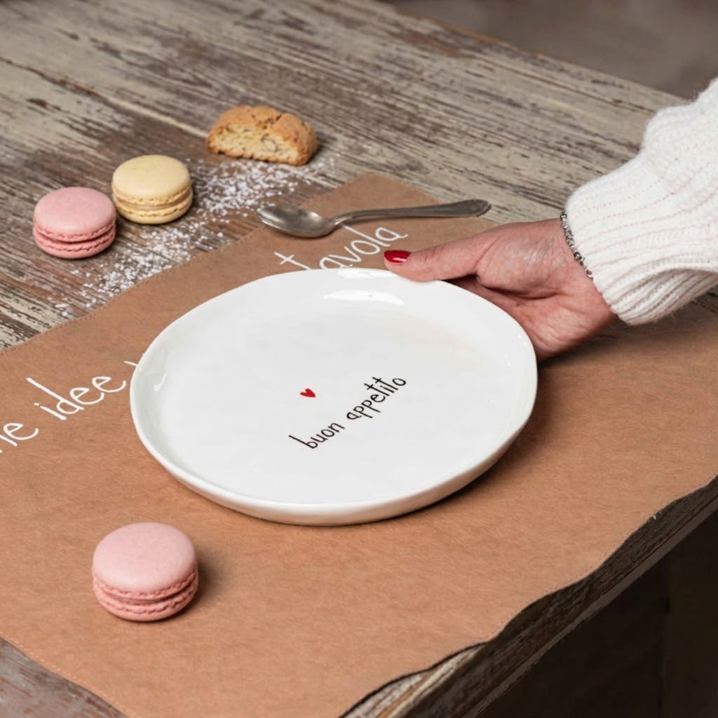 "Buon appetito" dessert plate set of 2 - Simple Day