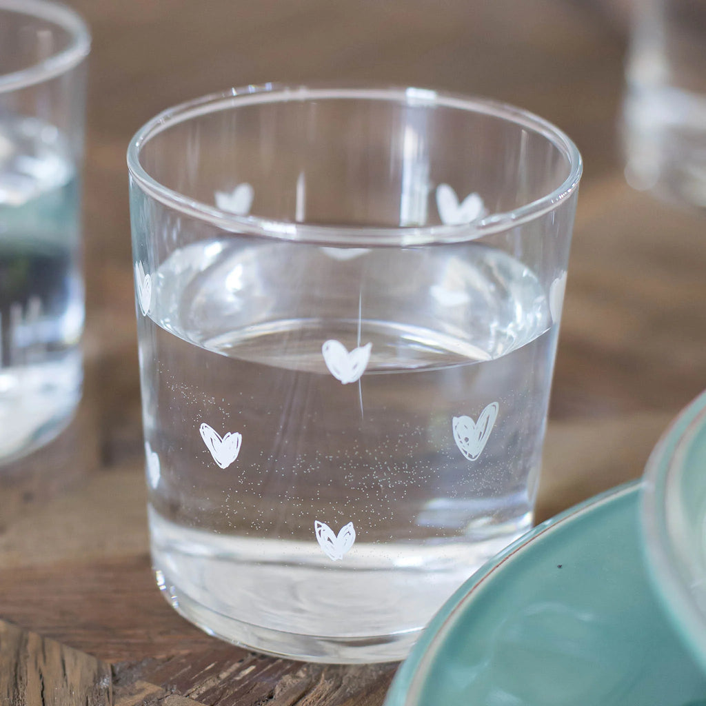 Set 6 bicchieri acqua "Cuori" - Simple Day