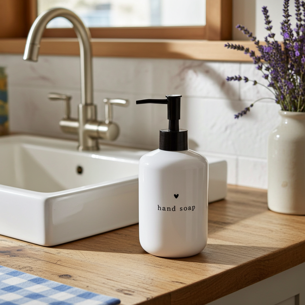 White Liquid Soap Dispenser - Bastion Collection