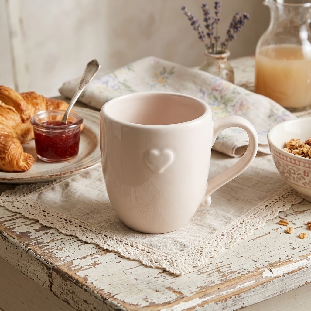 Tazza mug in ceramica rosa baby - Luxe Lodge